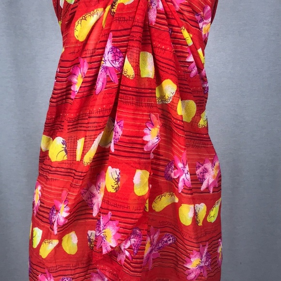 Zuliana Sea Shell & Flower Mesh Long Sarong. Made In USA. New With Tags - Picture 2 of 6